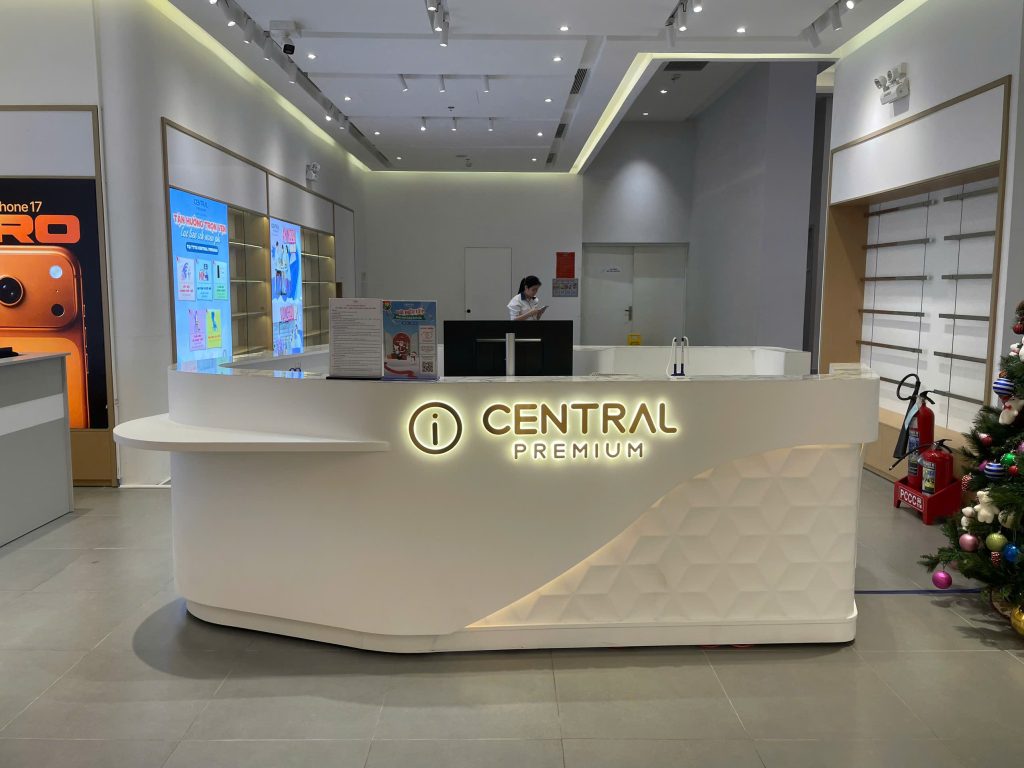 Dự án thi công – lắp đặt quầy lễ tân tại Central Premium